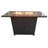 AZ Patio Heaters Rectangular Bar Height Granite Top Fire Pit with Wind Screen