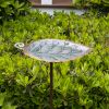 Aspen Leaf Birdbath- Stake