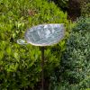 Aspen Leaf Birdbath- Stake