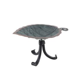 Aspen Leaf Birdbath- Tripod Stand