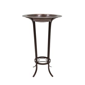 18" Classic Copper Birdbath- Tulip Stand