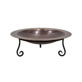 18" Classic Copper Birdbath- Short Stand