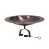 18" Classic Copper Birdbath- Over Rail Bracket