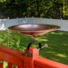 18" Classic Copper Birdbath- Over Rail Bracket