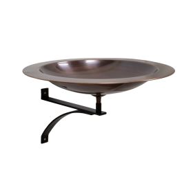 18" Classic Copper Birdbath- Wall Mount Bracket