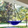 12" Cobalt Blue Hanging Birdbath