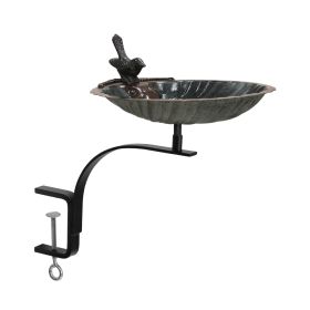 Scallop Shell Birdbath- Rail Mount Bracket