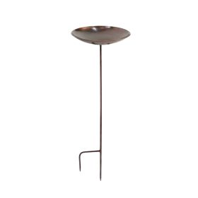 Burnt Copper Birdbath- Stake