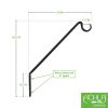 13" Angled Wall Mount Pole 45°