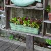 Small Green Galvanized Flower Box