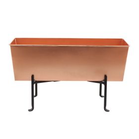 Copper Flower Box with Folding Stand