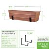 Medium Copper Flower Box- Wall Brackets