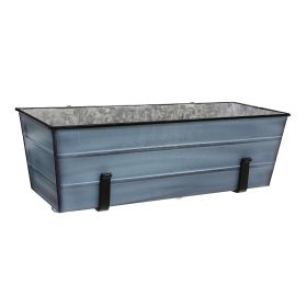 Medium Blue Flower Box- Clamp-On Brackets