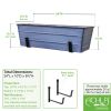 Medium Blue Flower Box- Wall Brackets