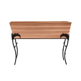 25"H Flora Stand- Large Copper Flower Box