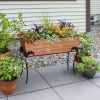 25"H Flora Stand- Large Copper Flower Box