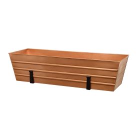 Large Copper Flower Box- Wall Brackets