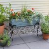 25"H Flora Stand- Large Blue Flower Box