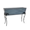 25"H Flora Stand- Large Blue Flower Box