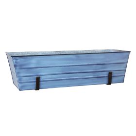 Large Blue Flower Box- Wall Brackets