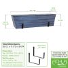 Large Blue Flower Box- Wall Brackets