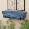 Large Blue Flower Box- Wall Brackets