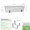 Large White Flower Box- Wall Brackets