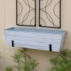 Large White Flower Box- Wall Brackets