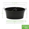 Oval Black Tub