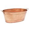 Large Oval Hammered Copper Plated Tub