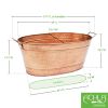 Large Oval Hammered Copper Plated Tub