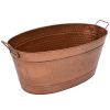 Large Oval Hammered Copper Plated Tub