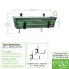 Small Green Flower Box- Clamp-On Brackets