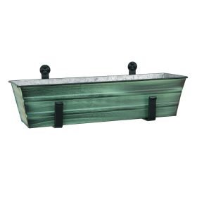 Small Green Flower Box- Wall Brackets