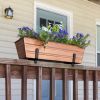 Small Copper Flower Box- 2x4 Railing Brackets