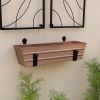 Small Copper Flower Box- Wall Brackets