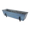 Small Blue Flower Box- 2x4 Railing Brackets