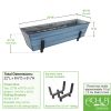 Small Blue Flower Box- 2x4 Railing Brackets