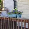 Small Blue Flower Box- 2x4 Railing Brackets