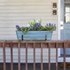 Small Blue Flower Box- 2x4 Railing Brackets