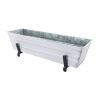 Small White Flower Box- 2x6 Railing Brackets