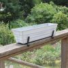 Small White Flower Box- 2x6 Railing Brackets