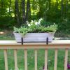 Small White Flower Box- 2x6 Railing Brackets