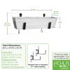 Small White Flower Box- Clamp-On Brackets