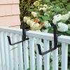 Small White Flower Box- Clamp-On Brackets