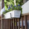 Small White Flower Box- Clamp-On Brackets