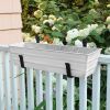 Small White Flower Box- Clamp-On Brackets