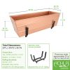 Medium Copper Flower Box- 2x6 Railing Brackets