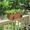 Medium Copper Flower Box- 2x6 Railing Brackets