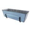 Medium Blue Flower Box- 2x6 Railing Brackets